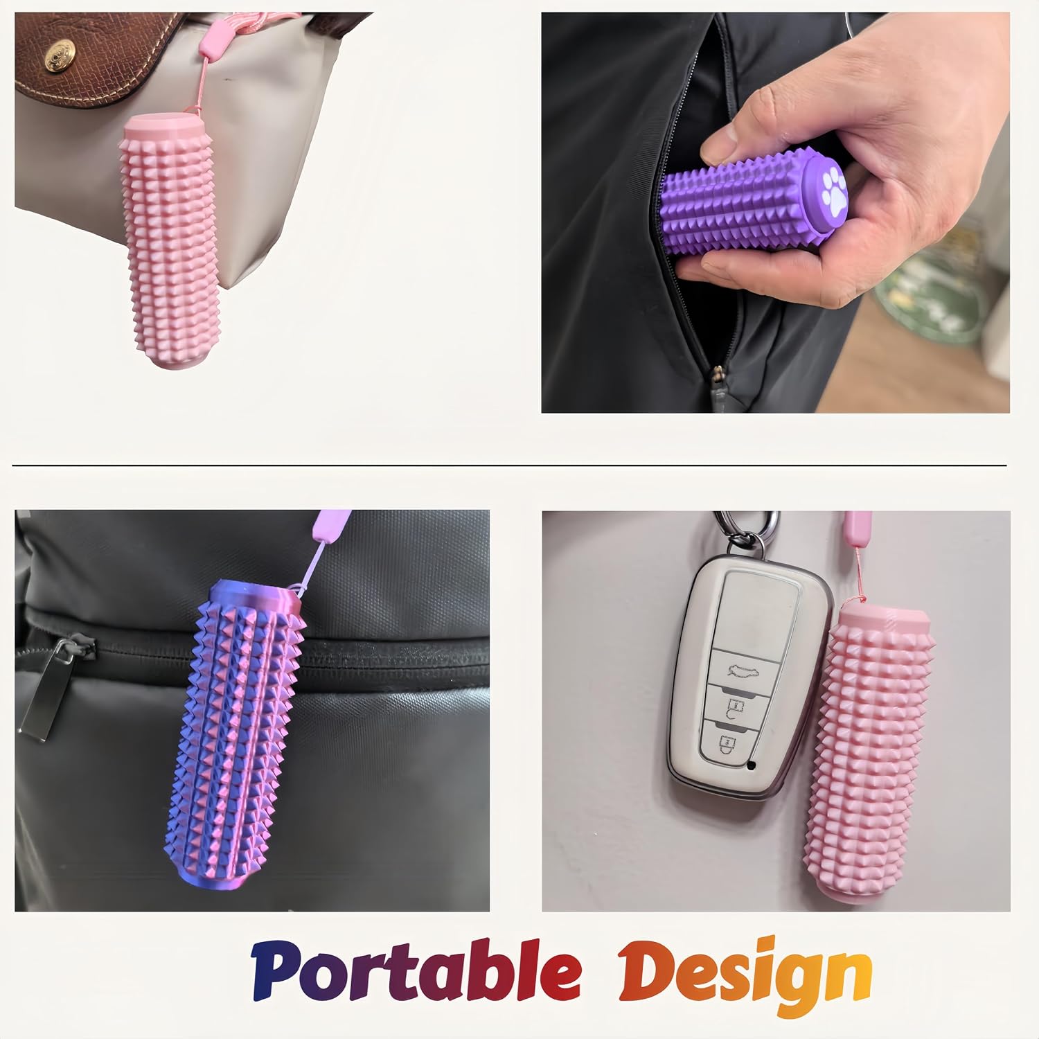 Little Ouchies Fidget Clicker (2 Pack) - Pain Stim Sensory Tool for ADHD Kids & Adults, Stress Relief Focus Keychain