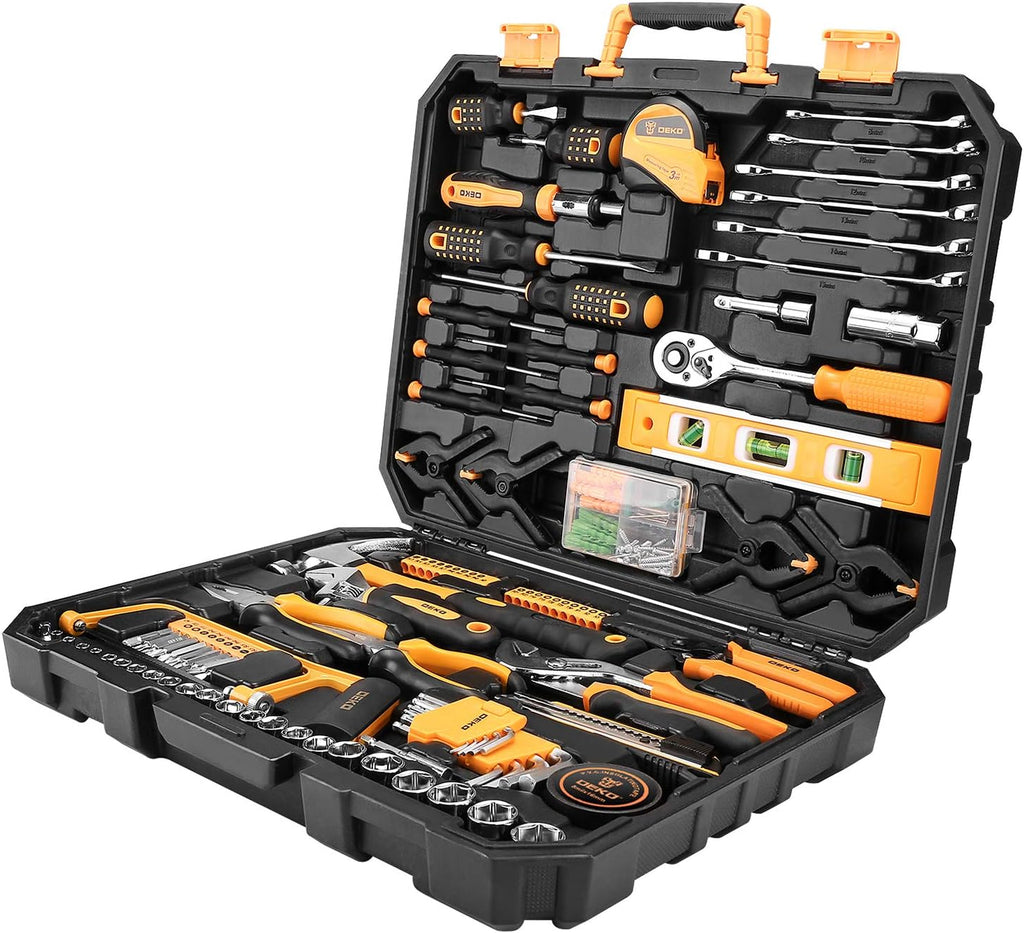 228 Piece Socket Wrench Auto Repair Tool Combination Package Mixed Tool Set Hand Tool Kit with Plastic Toolbox