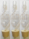4602x3.4616x3 3ct. - S-Shape Airlock with #6.5 Stopper - Set of 3 (Bubble Airlock)