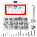 150Pcs 304 Stainless Steel Flat Head Torx Security Machine Screws Tamper Resistant Screw Assortment Set, M3 M4 M5