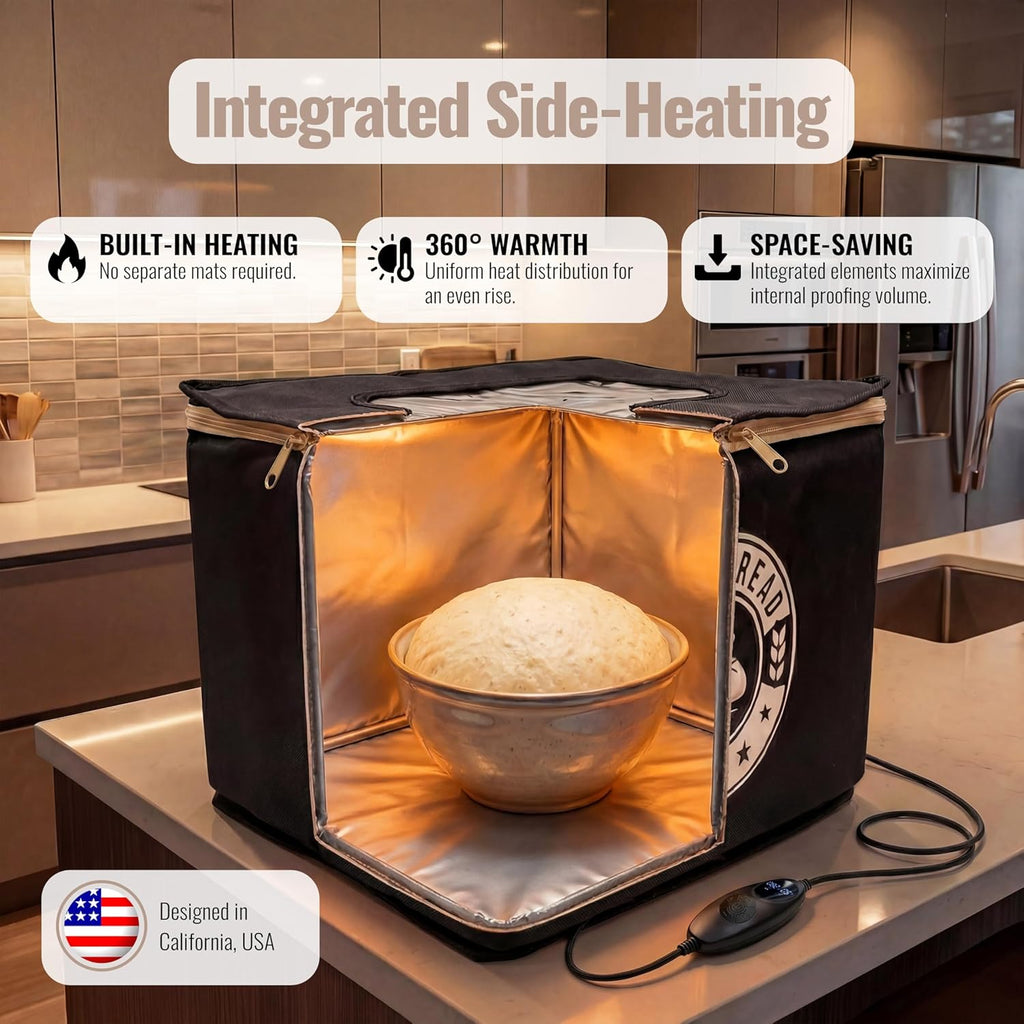 Proofer | Sourdough Proofing Box | Thermostat Control | Collapsible Bread Proofer for Dough Fermentation | USA Brand