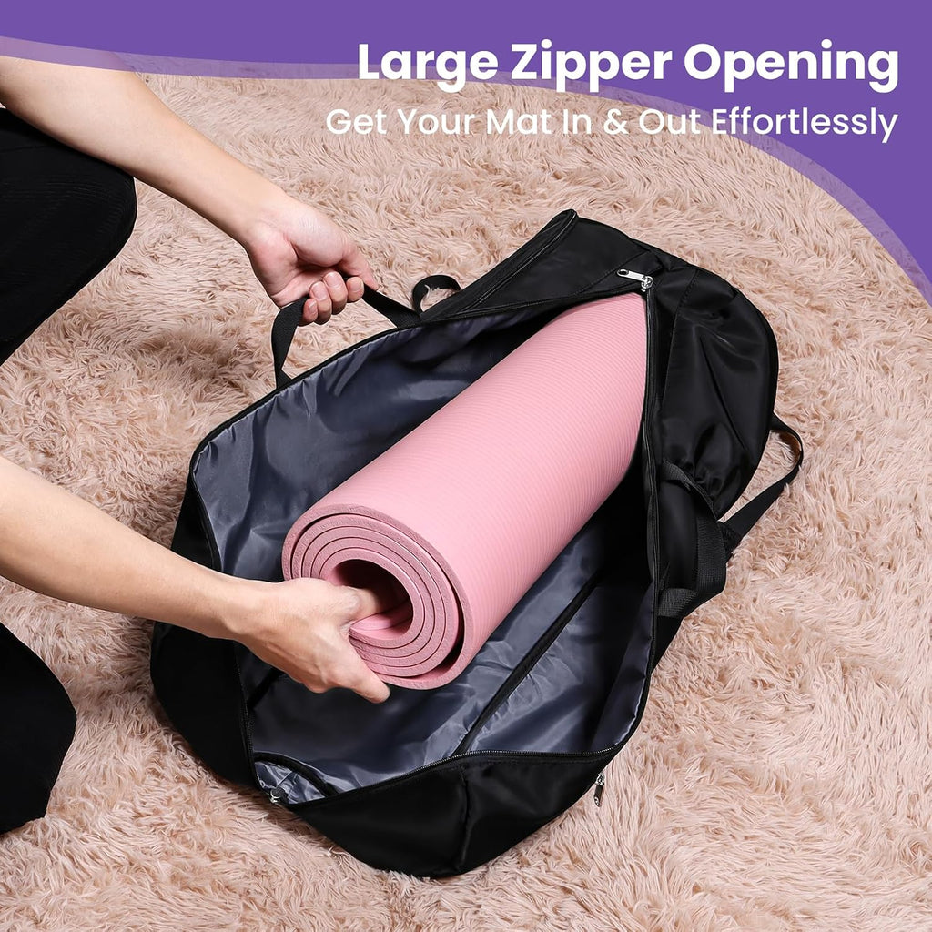 Yoga Mat Bag Backpack for Women and Men with Multi-Pockets for Mats Blocks and Accessories, Waterproof Yoga Mat