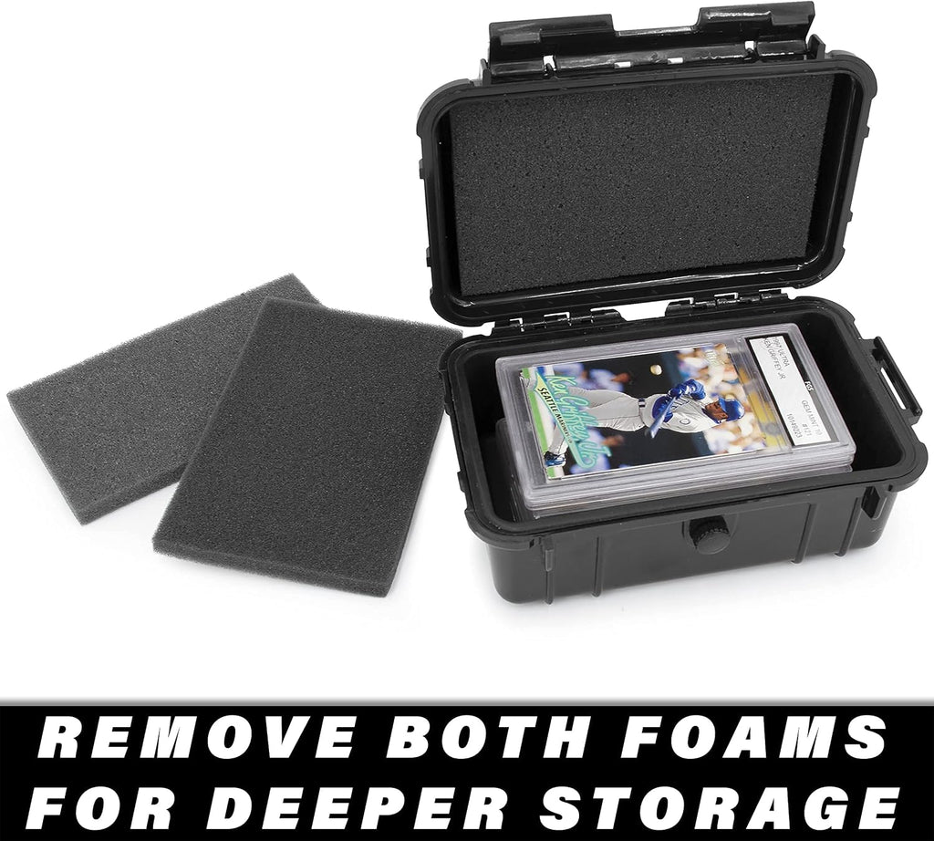 Graded Card Case Compatible with 6+ BGS 8+ PSA FGS Graded Sports Trading Cards, Waterproof Graded Slab Card Storage