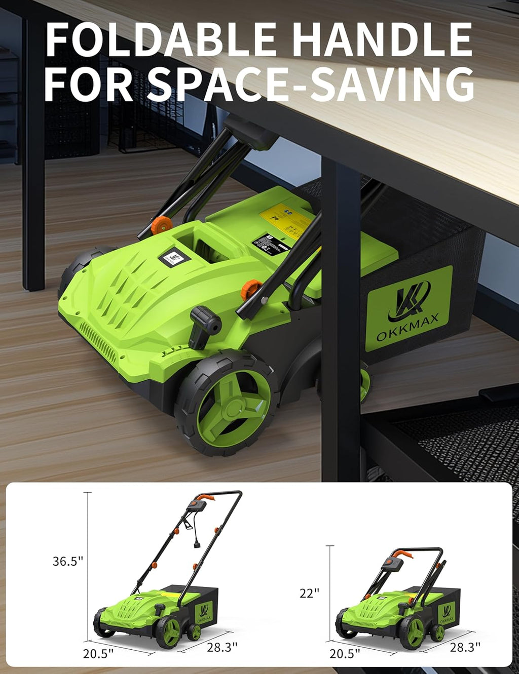 2-in-1 Electric Dethatcher Scarifier, Lawn Dethatcher with Collection Bag, 4-Position Depth Adjustment,13-Inch
