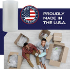 Bubble Roll Wrap 12" x 100', 2-Pack 5/16" Perforated Medium Cushioning