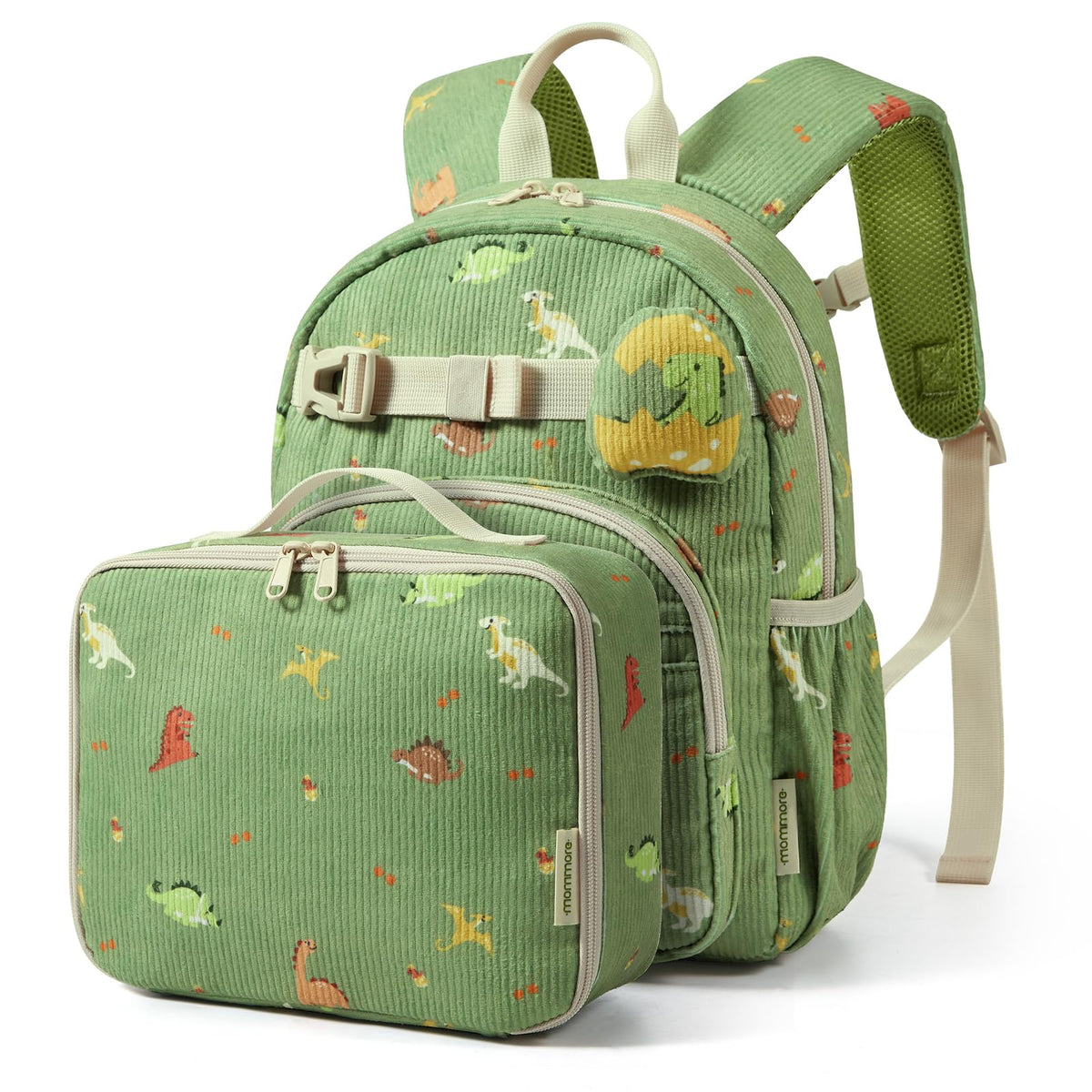Corduroy Toddler Backpack Kindergarten Bookbag with Lunch Box