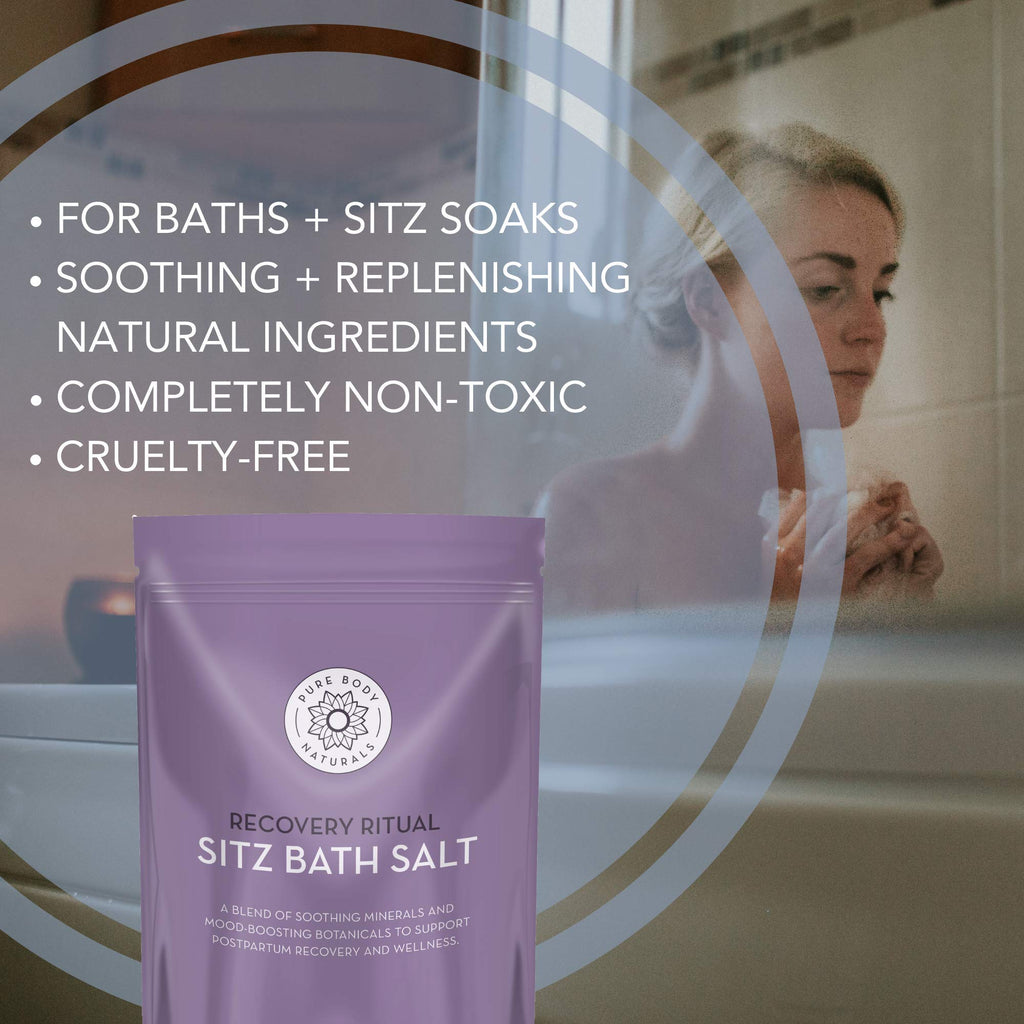 Sitz Bath Soak for Postpartum Care & Hemorrhoids, Bath Salt, 32 oz