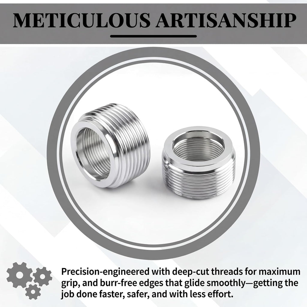 30-Pack Reducer Bushing 3/4" to 1/2" Threaded Nipple Galvanized Steel for Rigid IMC Conduit Connections, Electrical Size Reducing Coupling