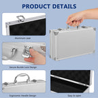 Aluminum Briefcase Hard Case with DIY Customizable Foam Insert for Test Instruments Cameras Tools Parts and