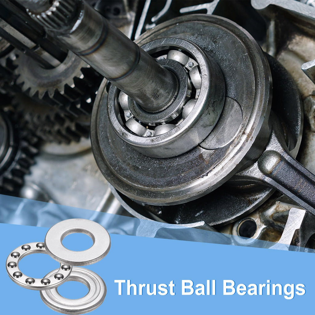 uxcell 4pcs F6-12M Thrust Ball Bearings 6mm Bore 12mm OD 4.5mm Thick