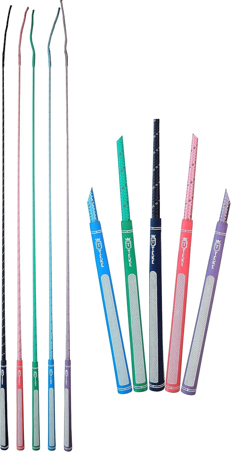 44" Twinkle Training Whips, Schooling Whip/Dressage Whip, Golf Handle, Reflex Shaft, and Integrated Popper