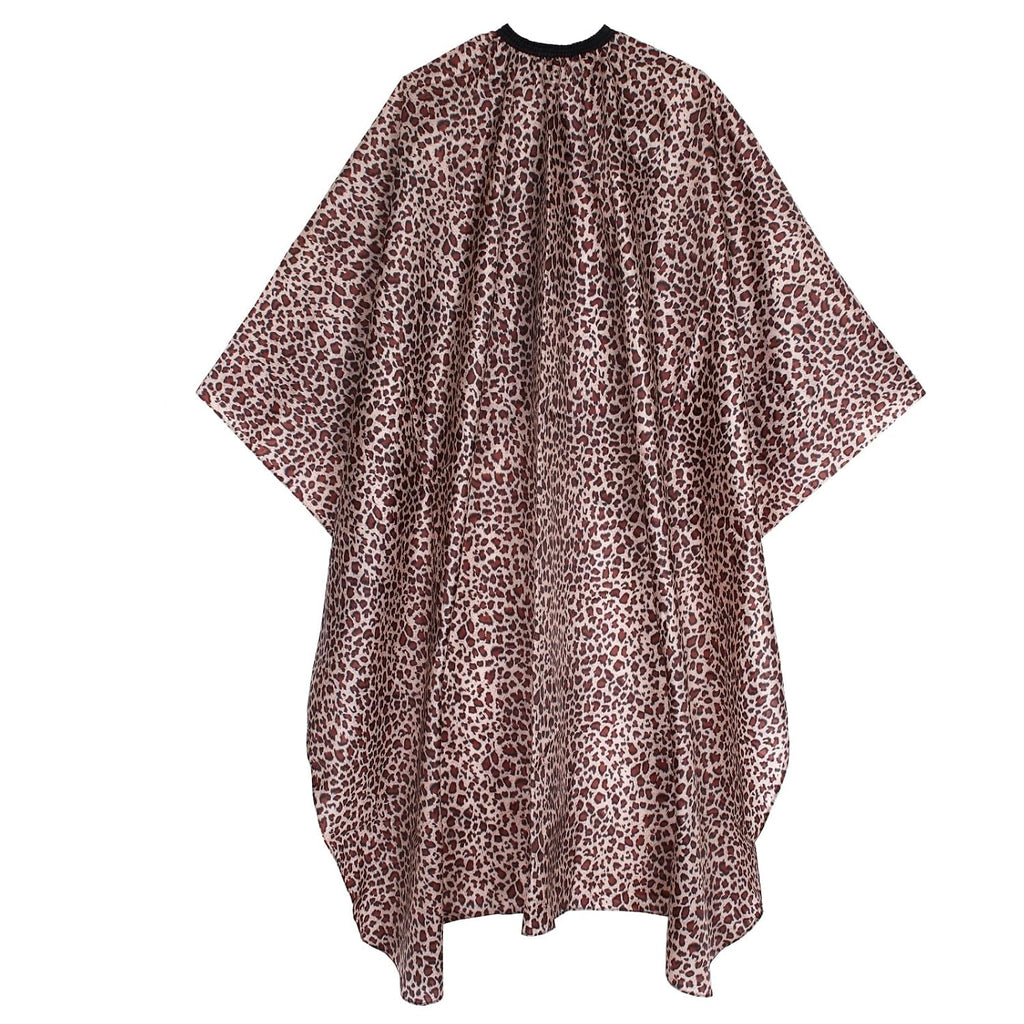 Waterproof Leopard Hair Cutting Cape - 64" x 56" Salon Cape with Adjustable Neckline for Professional Stylists and