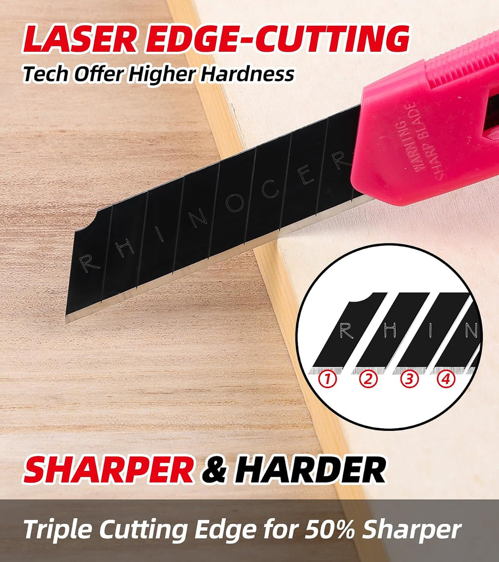 18mm Snap Off Blades SK5 Utility Knife Retractable Blades, Box Cutter, 30 Piece