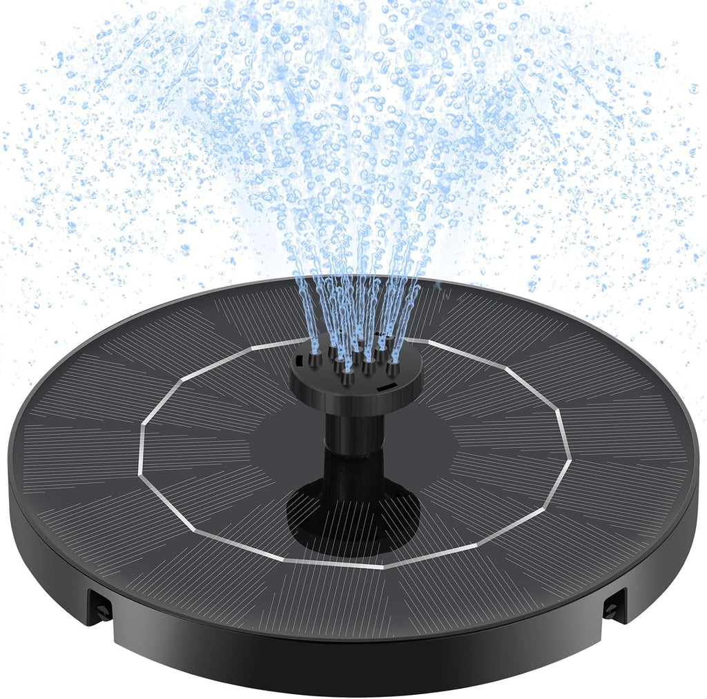 3.5W Solar Water Fountain for Bird Bath with 6 Nozzles & Fixed Pipes