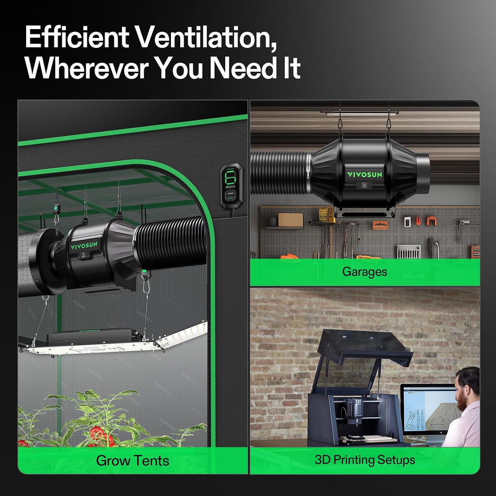 T4 Air Filtration Kit, Inline Fan, Controller, Carbon Filter, Duct | AeroZesh Inline Fan, Speed Controller, Carbon