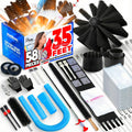 35FT Dryer Vent Cleaner Kit 58Pcs - Lint Remover Brush Vacuum Tools