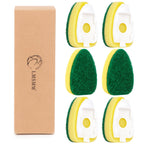 Dishwand Refills Sponge Heads, 6Pcs Non-Scratch Dish Wand Replacement Heads