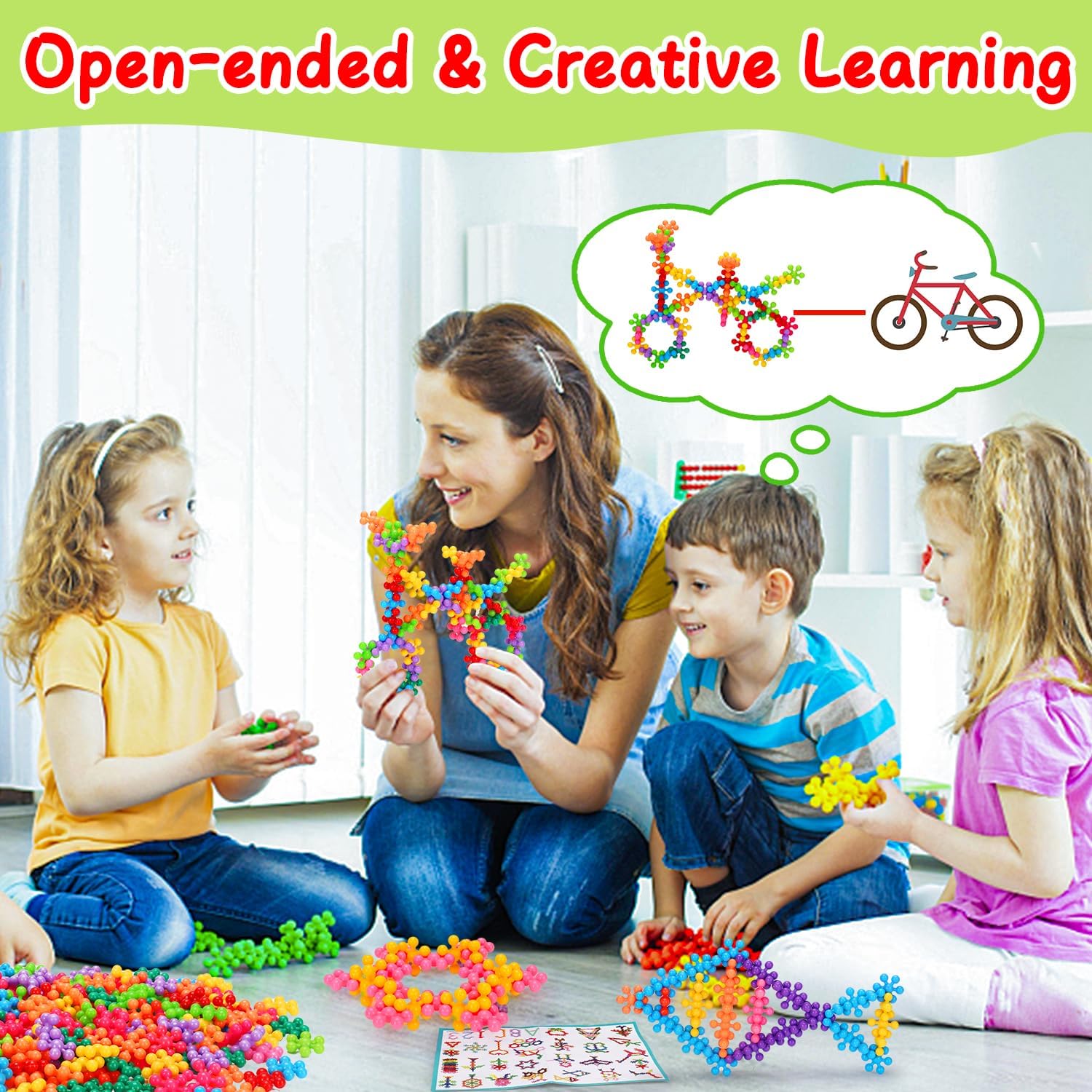 Kids Building STEM Toys for 3 4 5 6+ Year Old Boy Girl Birthday Gifts | 300PCS Educational Interlocking Discs