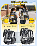 Clear Backpack Heavy Duty, Large Multi-pockets Clear Bookbag