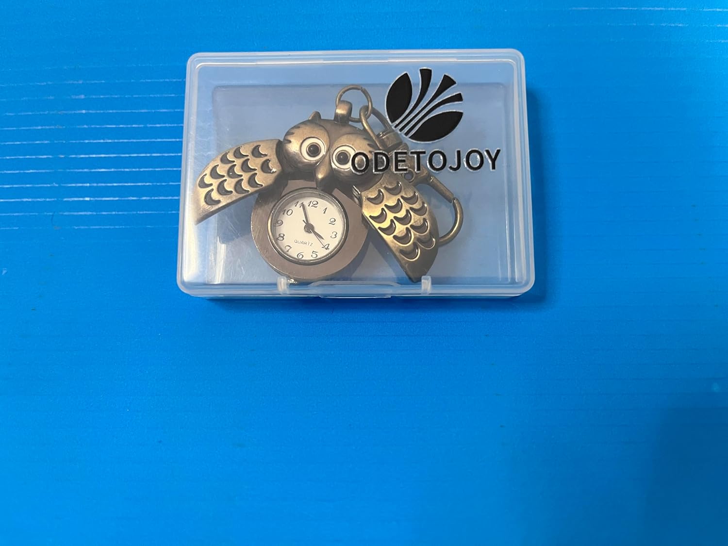 Flip Open Owl Keychain Watch Pendant Tortoise Car Heilicopter Pocket Watch with Key Ring
