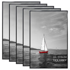 22.375 x 34 Poster Frame Set of 5, Black