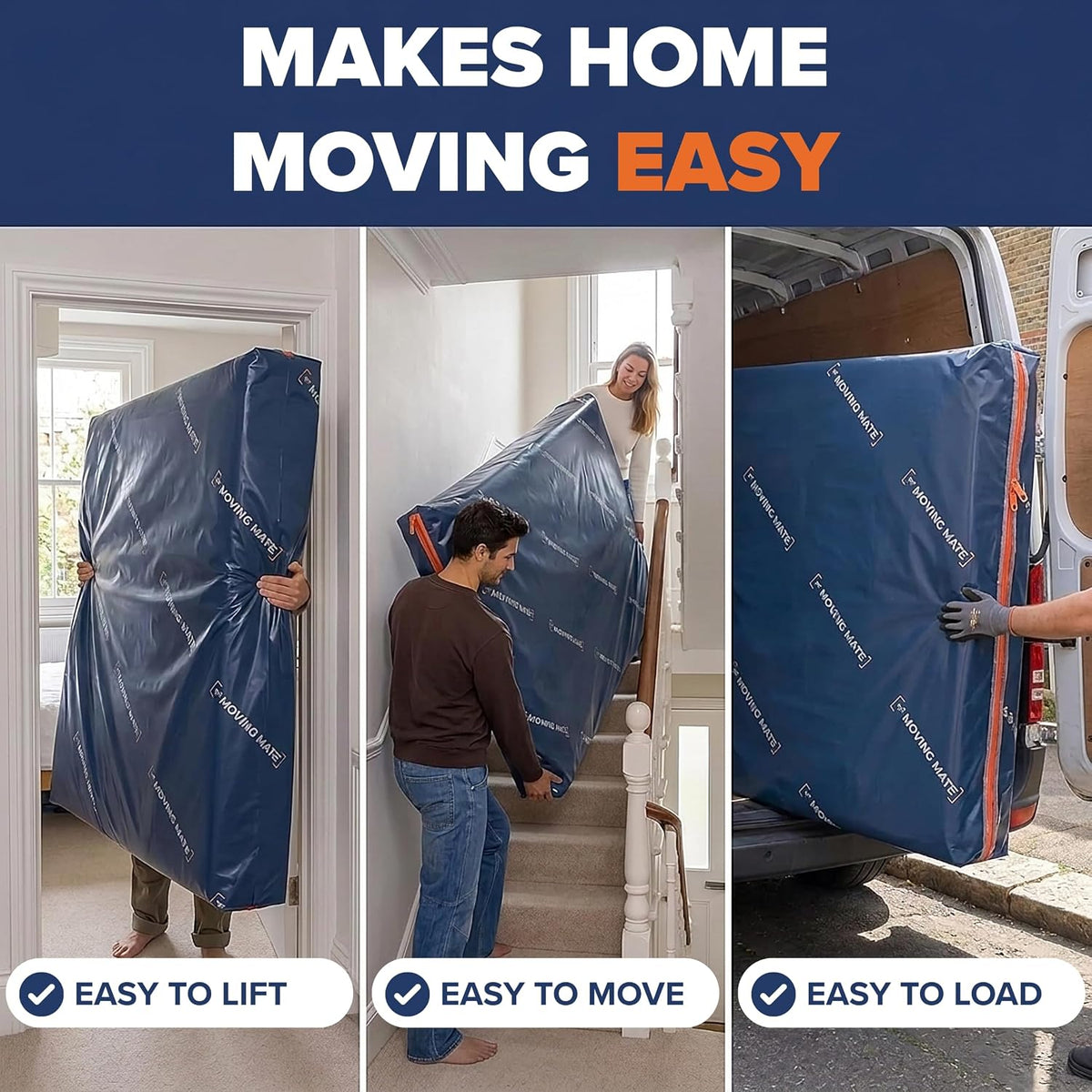 King Size Mattress Bag for Moving and Storage - Opaque with Zip