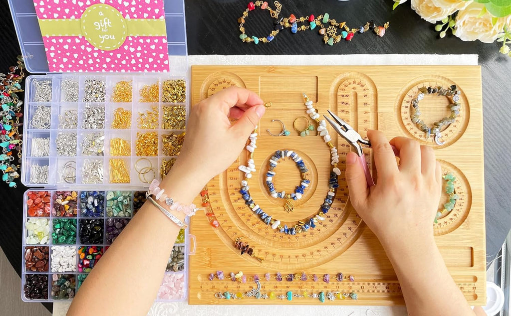 Jewelry Making Kit for Adults - 1760 PC Crystal Beads, 800 PC Jewelry Findings, DIY Bracelet, Earring