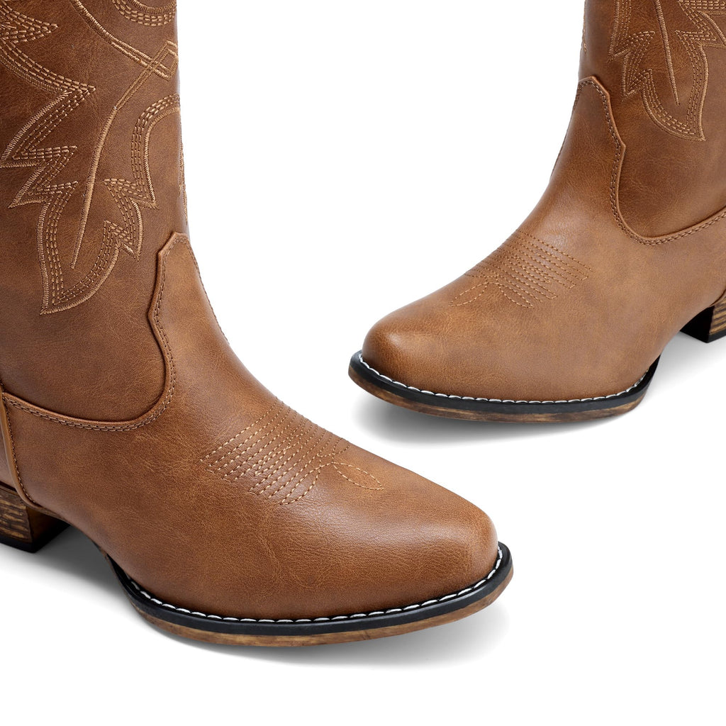 Cowboy Cowgirl Boots for Women,Brown,7