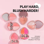 KimChiChic Beauty Thailor Blush Duo, Heart Compact Powder Blush for Cheeks