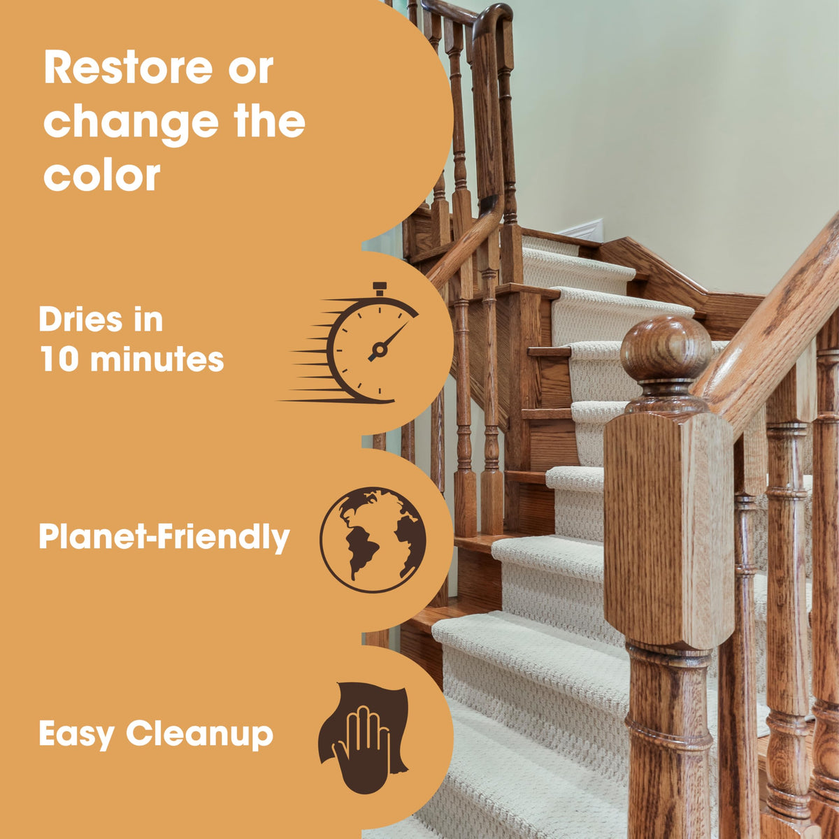 Wood Stain, Water-Based & Fast Drying, Walnut