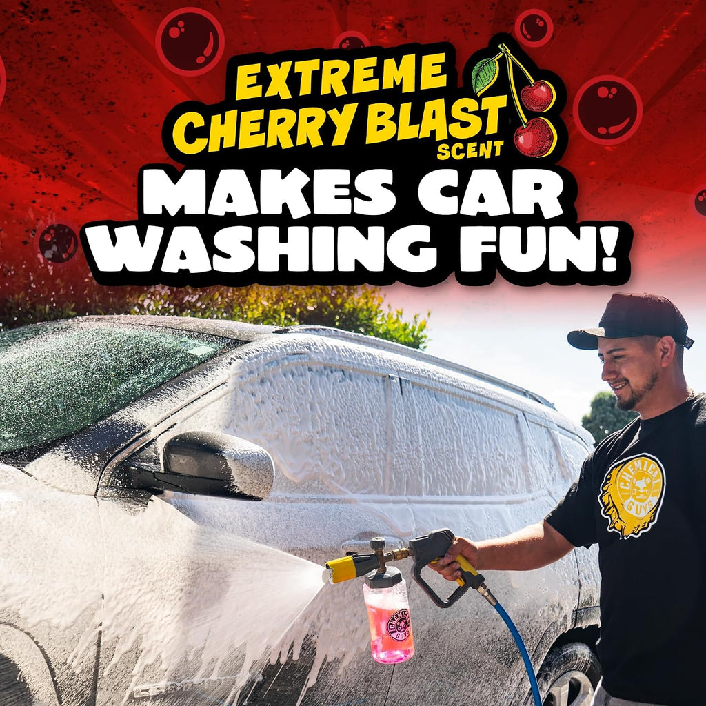Maxi Suds II Foaming Car Wash Soap – High Foam Car Wash Soap, Cherry Scent Shampoo and Gloss Booster for Foam