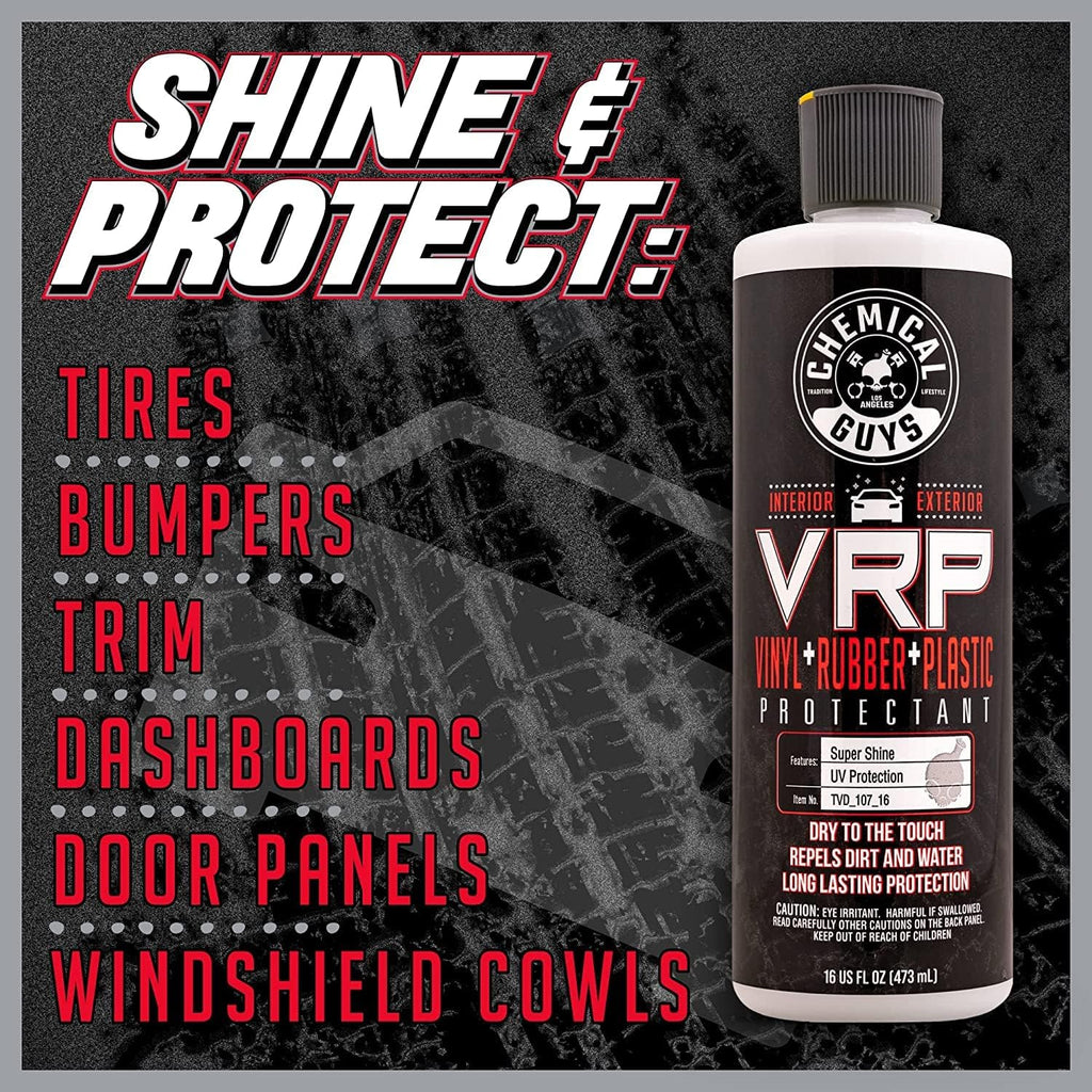 VRP Vinyl, Rubber & Plastic Dressing & WonderWave Kit, 16 oz | Water-based VRP dressing plus two foam applicators for