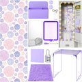 19 Pcs Purple Locker Accessories Kit Back to School Locker Decors | Purple Locker Decorations with Magnetic Mirror