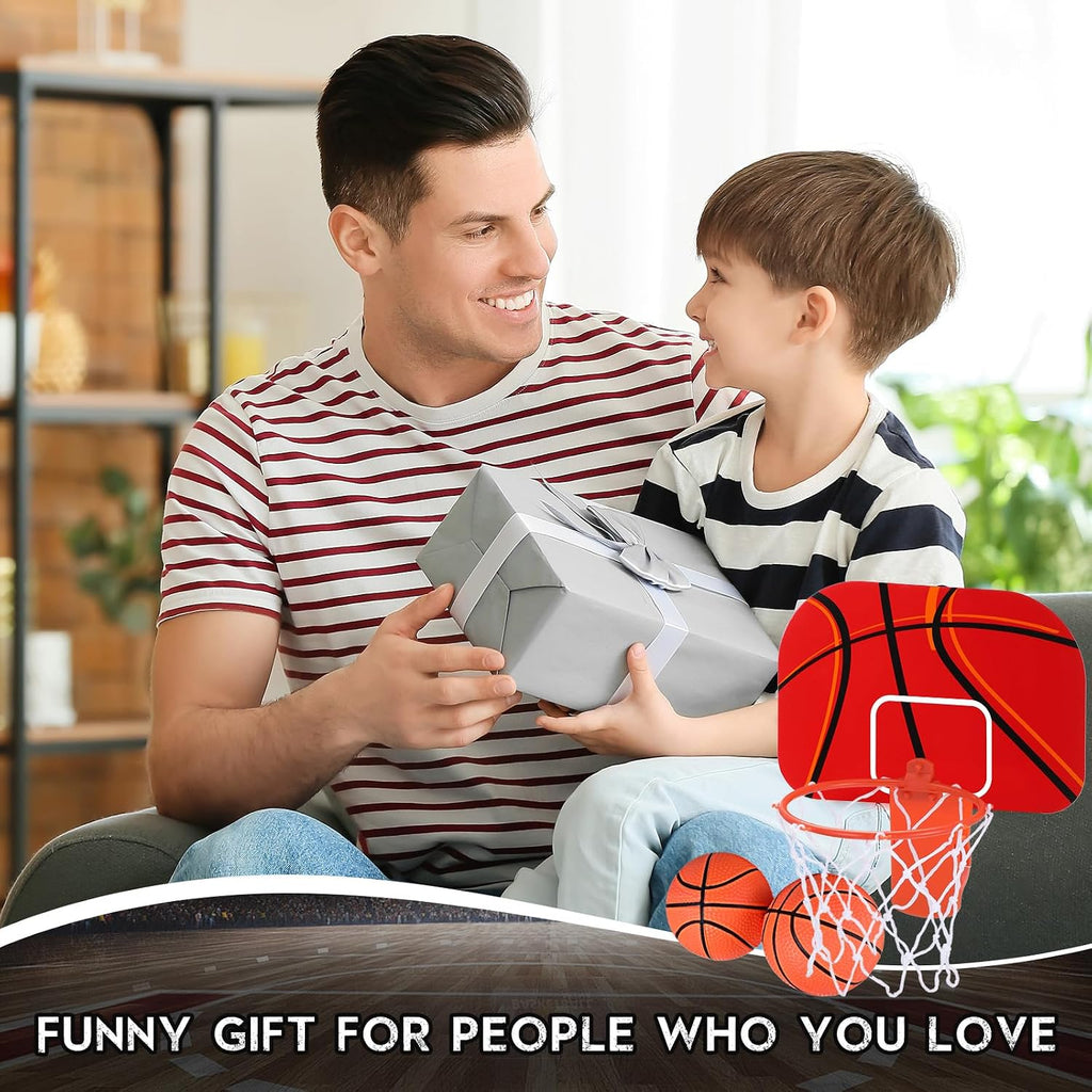 3 Sets Indoor Trash Can Basketball Game Set Includes 3 Mini Clip on Basketball Hoop with Backboard 6 Inflatable Ball