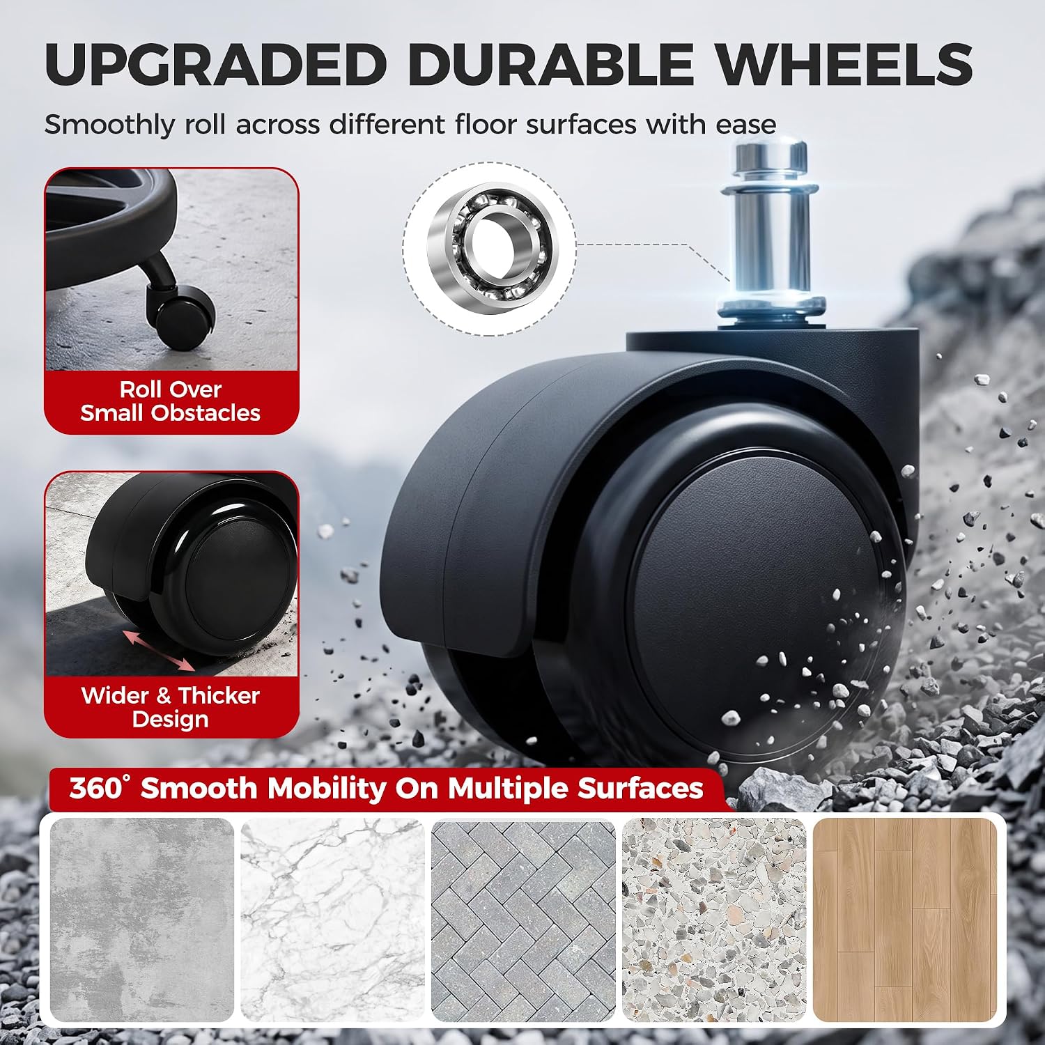 Rolling Shop Stool with Wheels, Adjustable Height Heavy Duty Garage Stool with Double Storage Tray, Garage Mechanic
