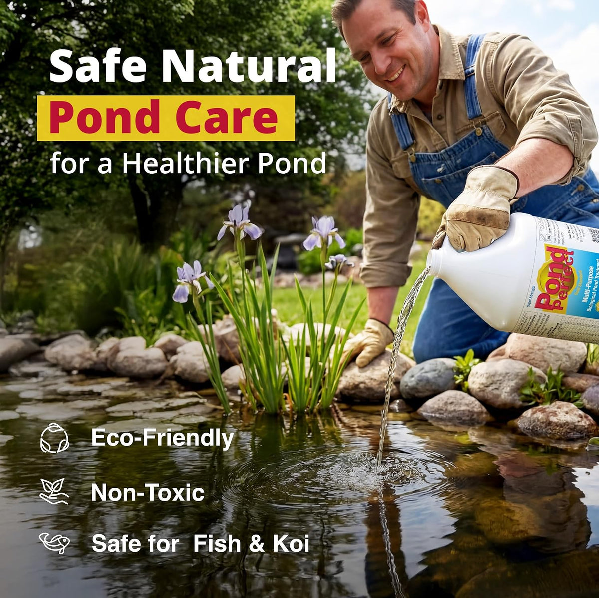PondPerfect Pond Bacteria - Natural Treatment for Ponds - Safe for Fish