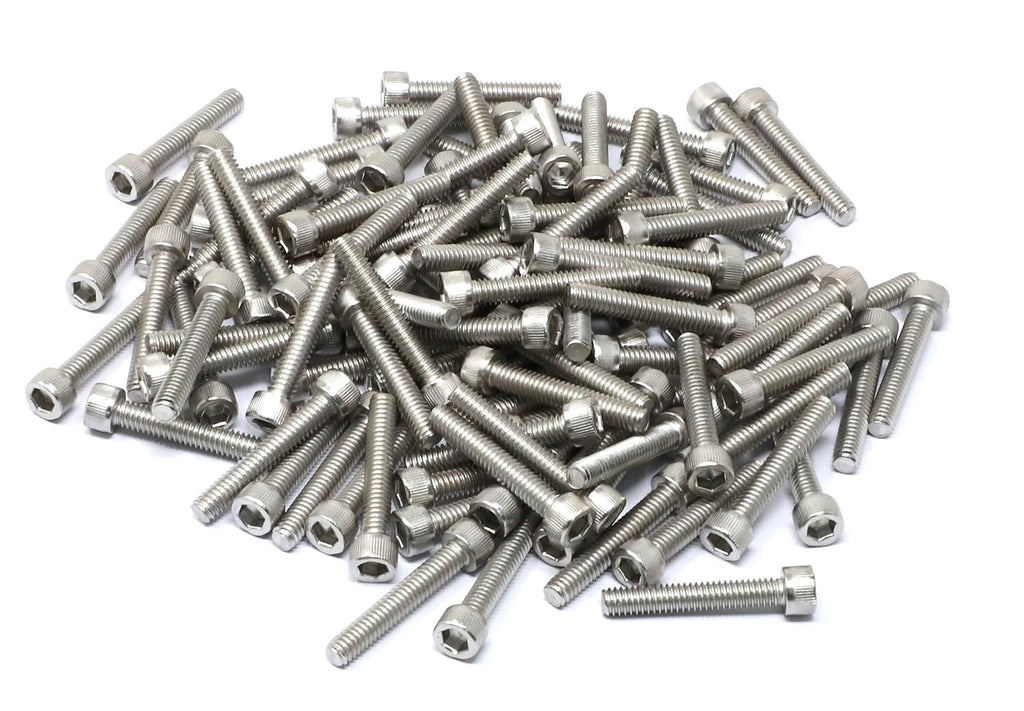iexcell 100 Pcs #8-32 x 1 Stainless Steel 304 Hex Socket Head Cap Screws Bolts Kit