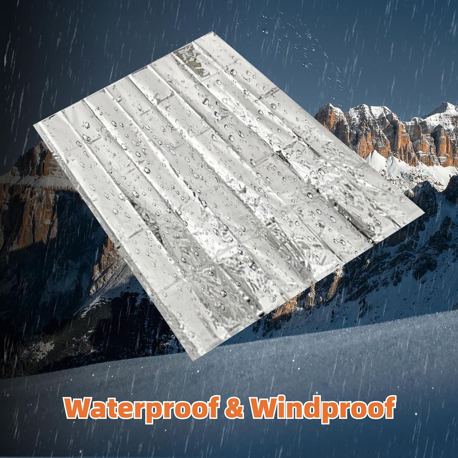 Emergency Mylar Blankets, Survival Space Blanket, 10 Pack | waterproof Mylar emergency blankets reflect up to 90%