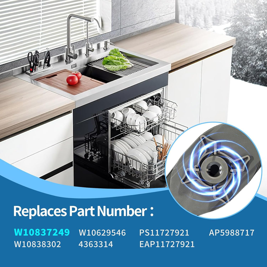 [UPGRADED] W10837249 Dishwasher Lower Spray Arm Replacement for Whirlpool