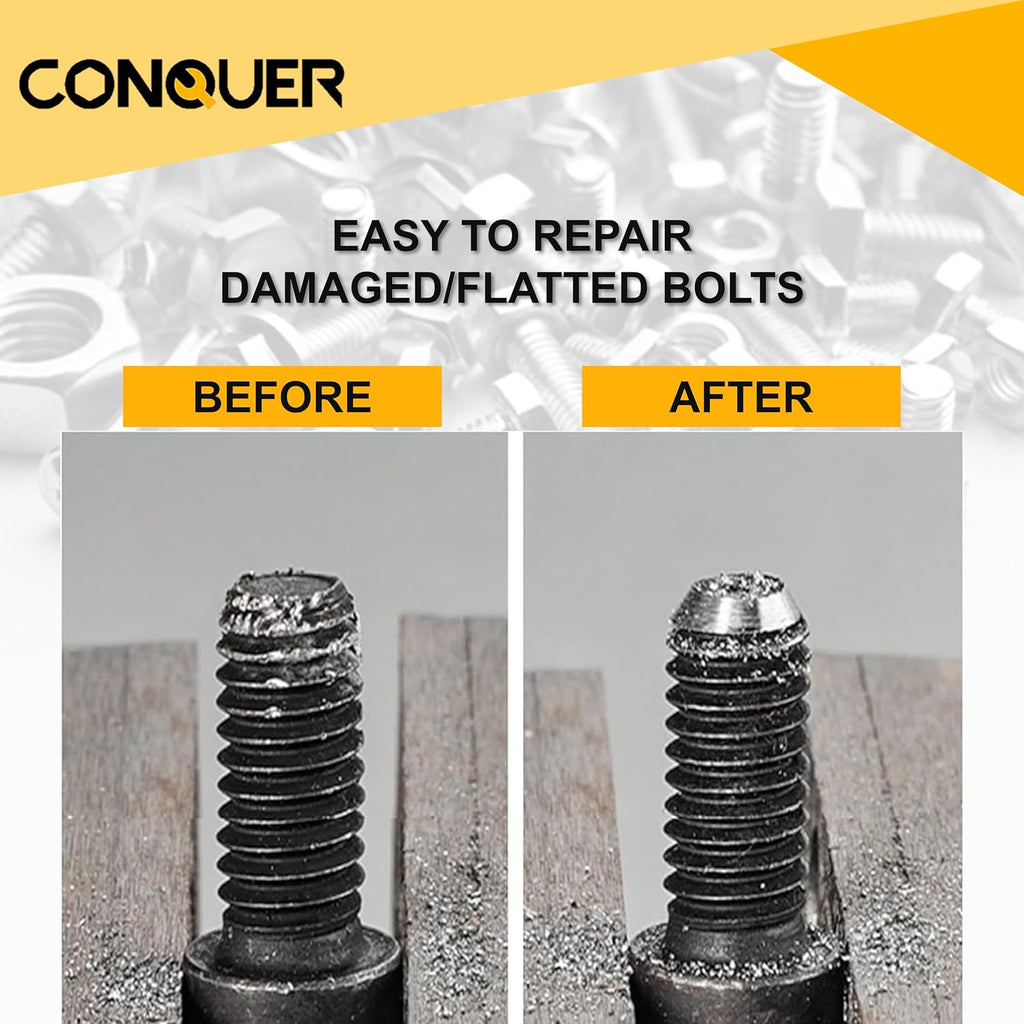 CONQUER Deburring External Chamfer Tool, Tungsten Blade, Fits 1/8"-3/4"