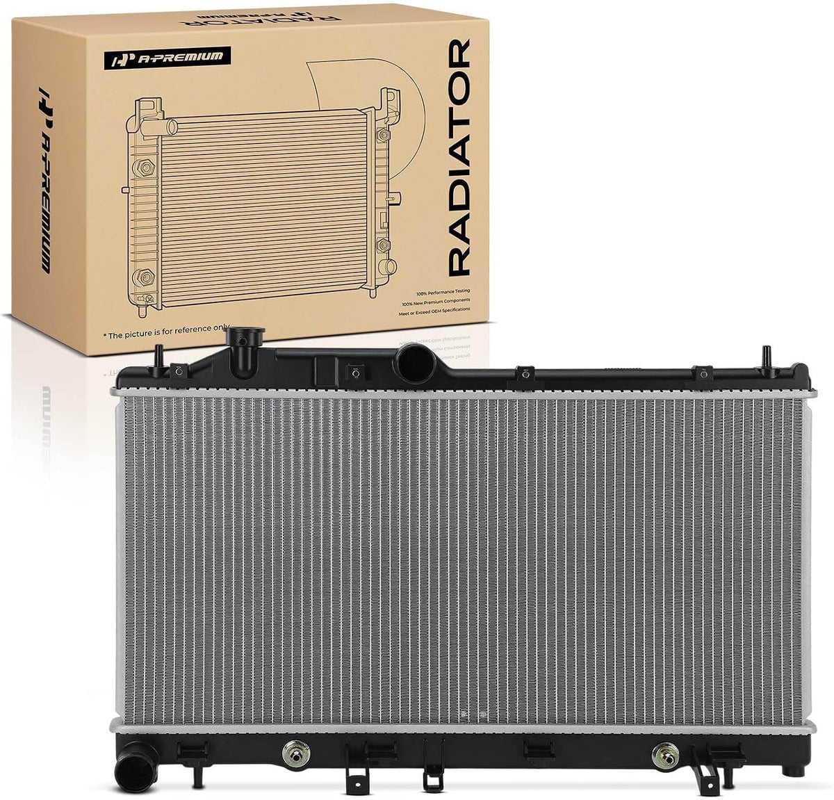 A-Premium Engine Coolant Radiator Assembly with Transmission Oil Cooler