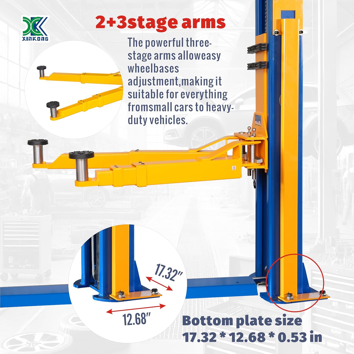 2 Post Auto Car Lift 11500 lb Capacity Truck Hoist,220V,1150