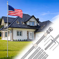 Flag Pole for Outside House in Ground - 9 ft Adjustable,5 Pronges Stake Base - Heavy Duty Inground Flag Pole Kit for
