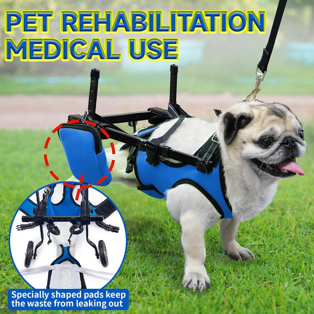 pet Wheelchair for Back Legs,Suitable for Back Legs,Cart Doggy Wheelchair for Disabled Legs Walking Mobility,Cat/Dog