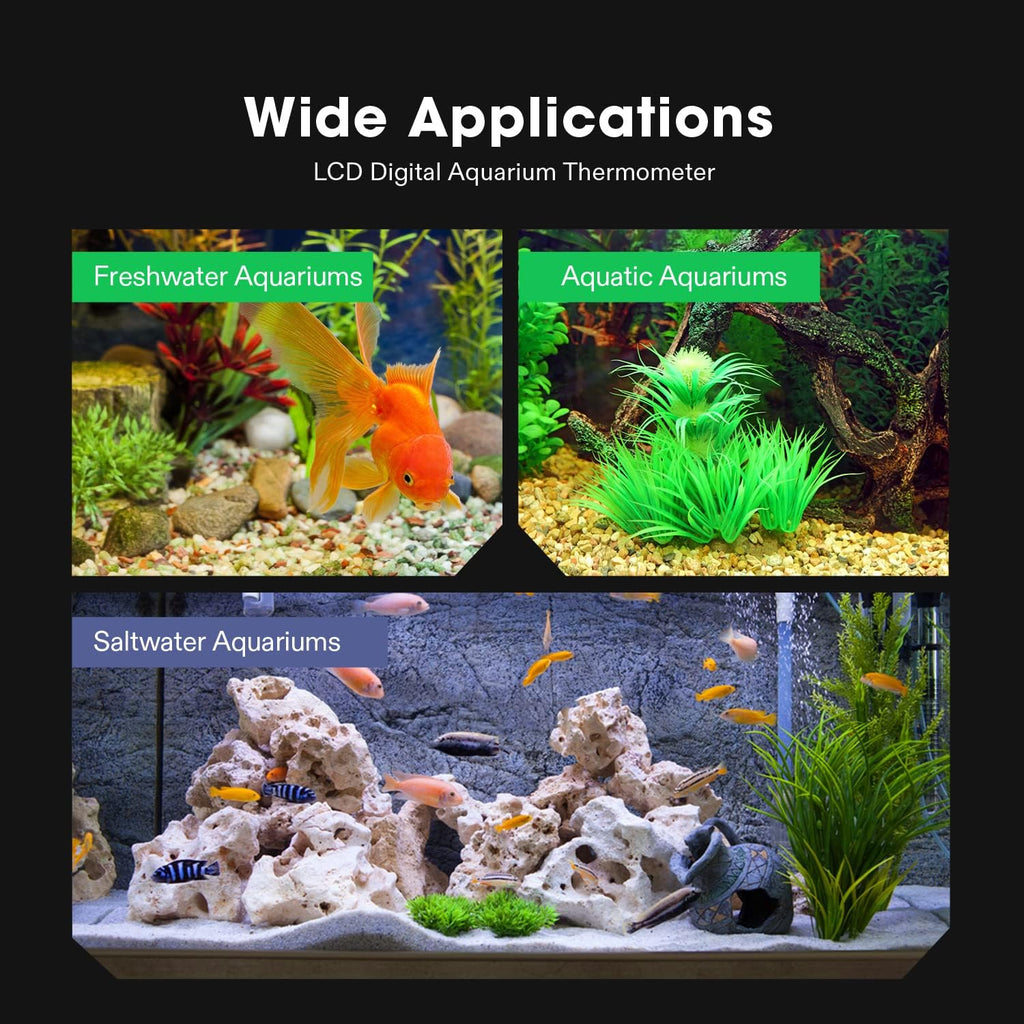 4-Pack LCD Digital Aquarium Thermometer