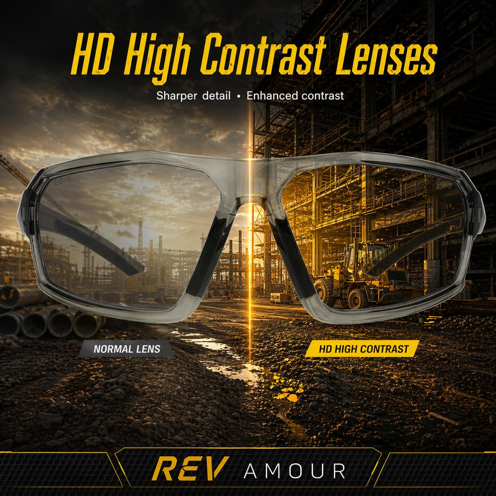 REV Amour Z87+ Safety Glasses UV400 (Blush Drift)