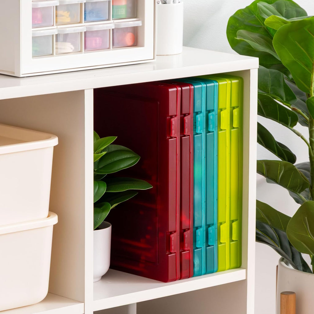 File Box |Made in USA| Fits 8.5"x11" A4 Paper, (6-Pack) - Multi