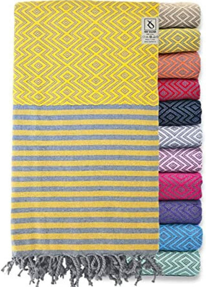 Turkish Beach Towel Oversized 40x71 100% Cotton Sand Free Quick Dry Towel Extra Large Turkish Towel Light Travel