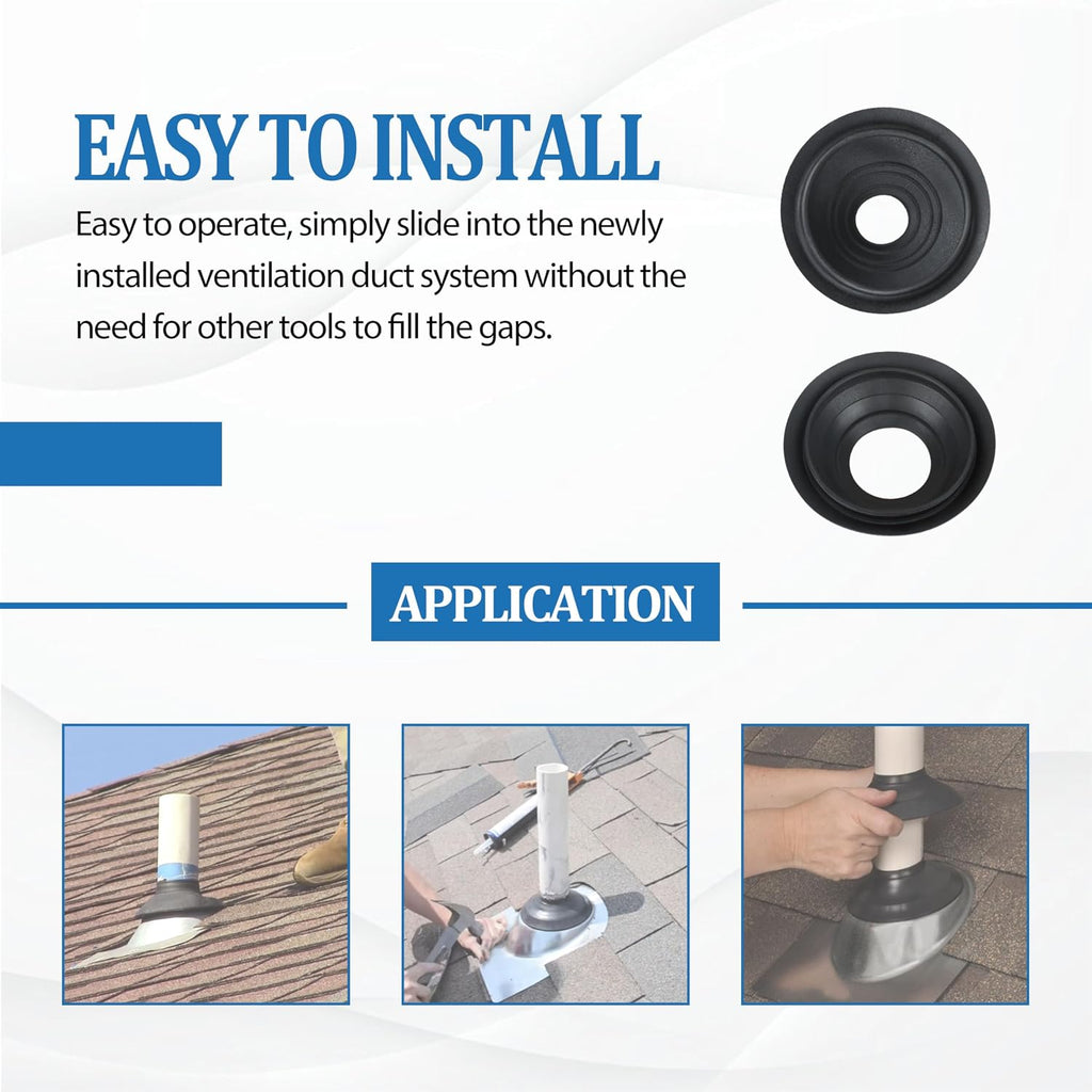 Rain Collars 14136 14137 Roof Vent Boot for No-Calk Roof Flashing