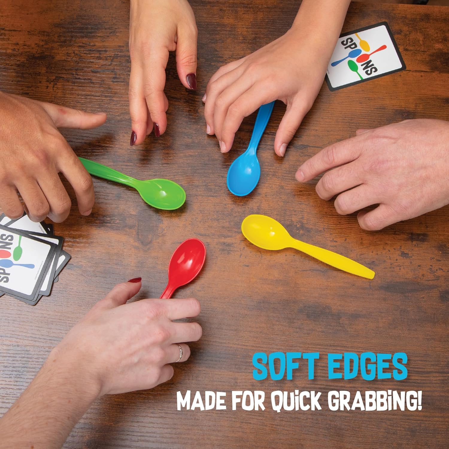 Spoons in a Case, Card Games for Kids - Spoons Game, Fun Family Games for Kids and Adults, Game Night, Travel Games